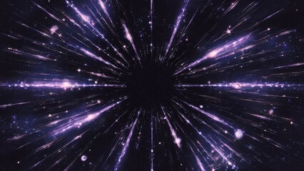 Naklejka premium a deep black background, adorned with twinkling stars that seem to stretch infinitely