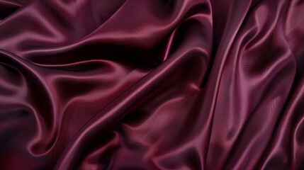 Obraz premium Luxurious satin in burgundy, draped elegantly for evening wear ads