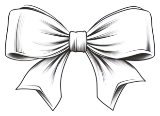 PNG Ribbon bow sketch drawing white.