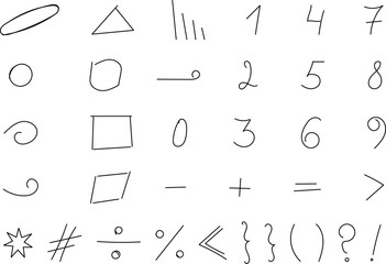 Chalk scribble arrow, line brush set. Hand drawn doodle brush lines vector image