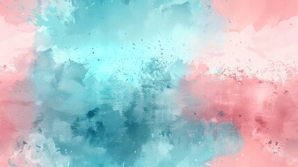 Fototapeta premium Abstract watercolor painting in shades of blue and pink
