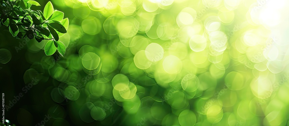 Poster Abstract blurry green background with copy space image.