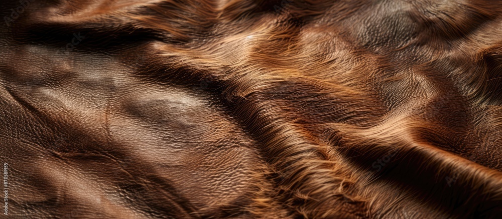 Aufkleber Authentic leather backdrop showcasing cow hide with copy space image.