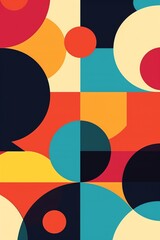 Abstract backgrounds, geometric shapes, vibrant colors, flat design illustration,