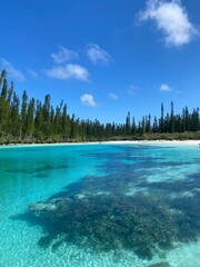 blue sea and blue sky