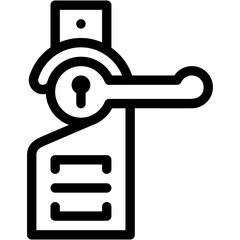Door Hanger, Door Sign, Knob, Signal, Do Not Disturb Icon