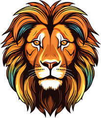 Obraz premium lion illustration isolated on transparent background. 