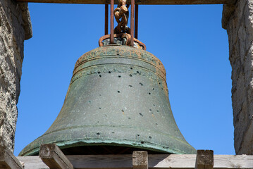 Signal bell (XVIII century) close-up. Chersonesos, Sevastopol, Crimea