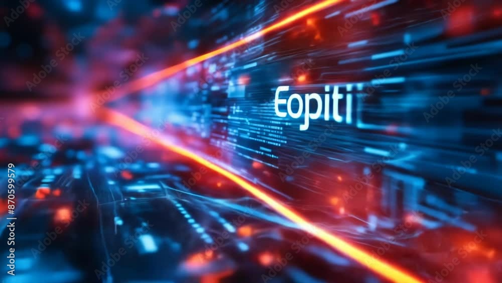 Poster advanced edge computing concept on motherboard highlighting high-speed data processing at network pe