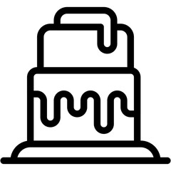 Vector Icon Chocolate, Fountain, sweet, food, desserts, baker,