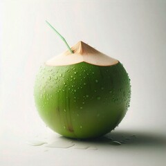 Coconut separate in the white background