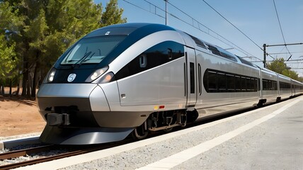 Fototapeta premium train on the railway