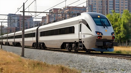 Naklejka premium train on the railway