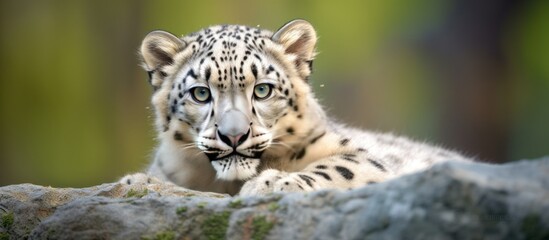 Obraz premium Close-up Portrait of a Snow Leopard
