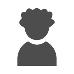 Vector flat illustration in grayscale. Avatar, user profile, person icon, gender neutral silhouette, profile picture. Suitable for social media profiles, icons, screensavers and as a template.