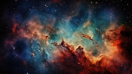 Fototapeta premium A mesmerizing close-up of the Milky Way galaxy's vibrant nebulae and star clusters,
