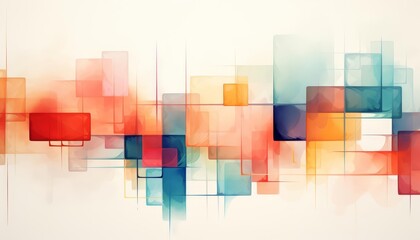 abstract restriction flat design side view narrow boundaries water color Triadic Color Scheme