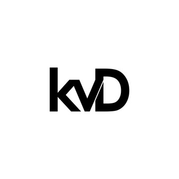 kvd lettering initial monogram logo design