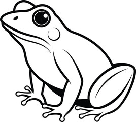 Frog silhouette vector illustration 