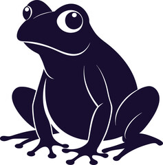 Frog silhouette vector illustration 