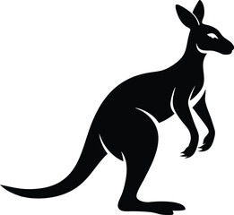 Kangarro  silhouette vector illustration 