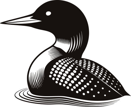 recommend clip art: loon silhouette vector illustration 
