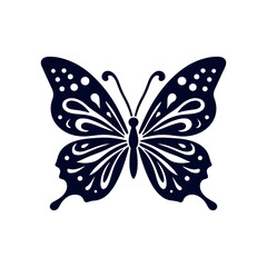 vector butterfly black silhouette icon design illustration template