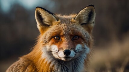 Fototapeta premium Fox in a forest, wildlife concept.