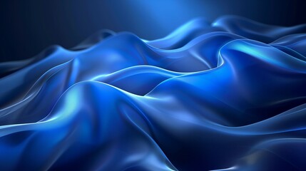 Obraz premium Abstract blue background with waves and lines, vector illustration.