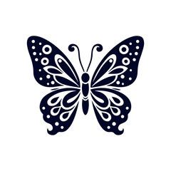 vector butterfly black silhouette icon design illustration template