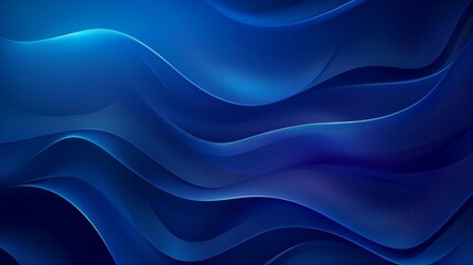 Fototapeta premium Abstract blue background with waves and lines, vector illustration.