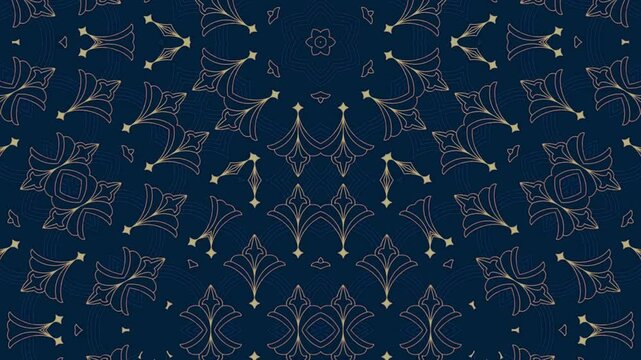 Looping Animated Blue Color Abstract Shape Pattern Background 