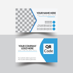 Simple Business card design template, Double-sided creative Clean professional business card vector design, visiting card, business card template