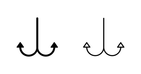 Obraz premium Fishing Hook Vector Icon