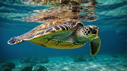 turtle swimming