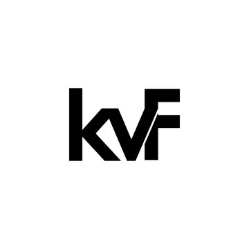 kvf initial letter monogram logo design