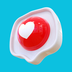 3d Heart Icon, heart icon, love social media notification, love icon for instagram on the chat box. Set Like heart icon on a red pin. Set of heart in speech bubble icon. 3d vector illustration