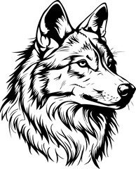 Naklejka premium Wolf clipart desing illustration