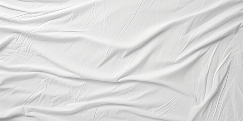 Obraz premium White Wrinkled Fabric Background