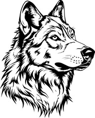 Fototapeta premium Wolf clipart desing illustration