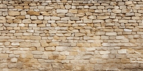 Rustic Stone Wall Texture,beige stone wall texture for an old castle or house background. Web banner with empty space