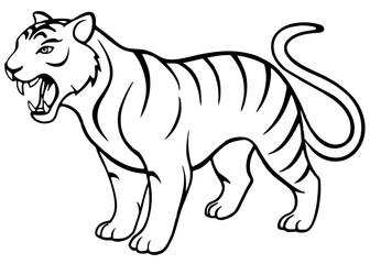 tiger-roaring vector