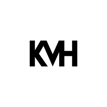 kvh typography letter monogram logo design