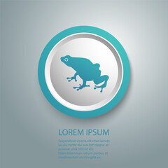 Frog icon silhouette in flat vector