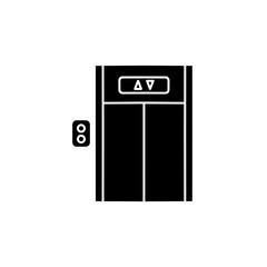 Elevator outline icon. Lift sign in the lobby or building. Vector illustration.