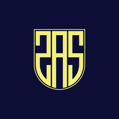 zas letter logo design