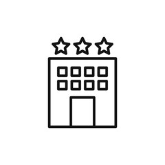 3 star Hotel logo sign vector outline