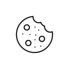 Browser Cookie logo sign vector outline
