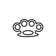 brass knuckless logo sign vector outline