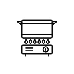Burner Gas Stove logo sign vector outline